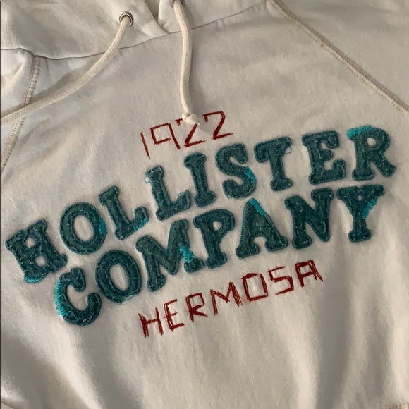 Hollister Thick Warm Sweatshirt Soft Large White - Picture 2 of 9